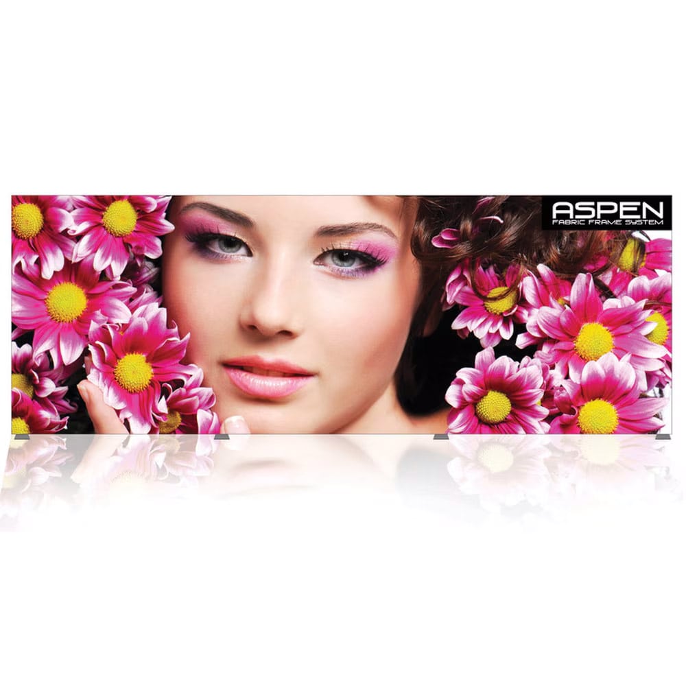 20ft. Aspen SEG Fabric Frame Backwall — Double Sided Graphic Only